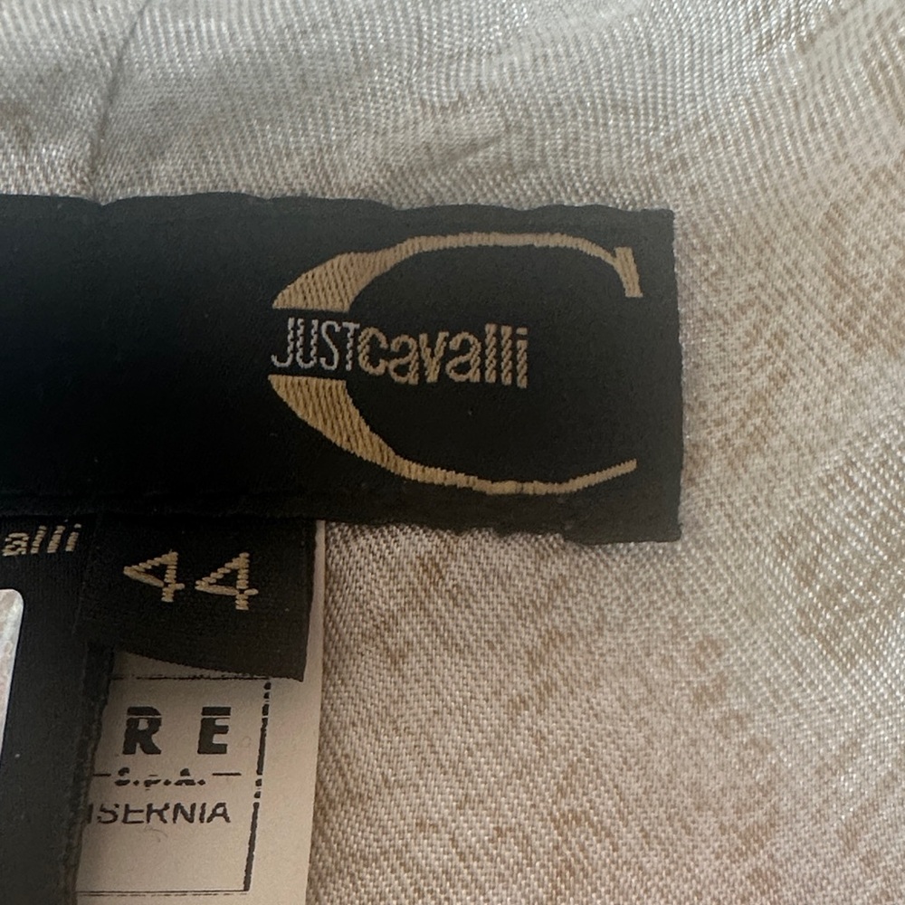 Just Cavalli Genuine Leather Quilted Jacket with Braided Trim – Luxury Designer - Picture 7 of 16